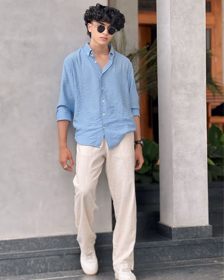 J.VER Men's Linen Shirts Casual Button Down Long Sleeve Shirt Solid Spread Collar Summer Beach Shirts with Pocket