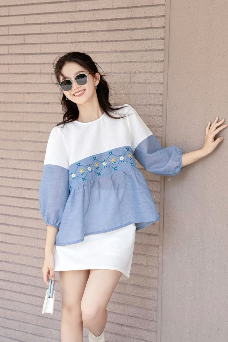 Floral Embroidered Georgette Top