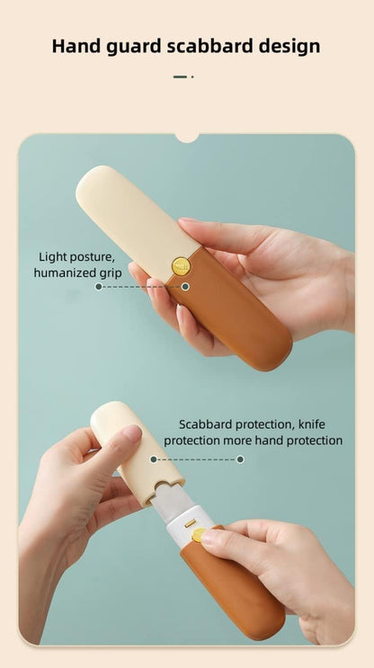 Multifunctional 2 in 1 Stainless Steel Fruit Knife Peeler, Fruit and Vegetable Peeler Dual-Use Knife, Outdoor Kitchen Tools Portable Peeling Fruit Peeler (Medium, Multicoloured)