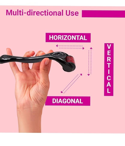 Derma Roller for Skin Care and Hair Growth | Helps with Smoother, Firmer, and More Youthful-looking skin | Helps with Thinning hair, Hair loss, and Improving Overall Scalp Health | 0.5 mm Size | 540 Titanium Needles (Medium, 6.0, count)