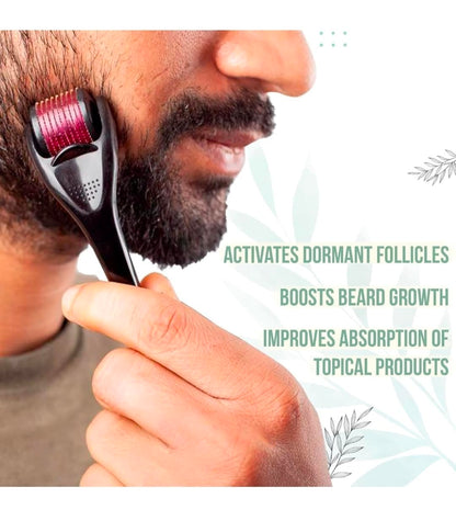 Derma Roller for Skin Care and Hair Growth | Helps with Smoother, Firmer, and More Youthful-looking skin | Helps with Thinning hair, Hair loss, and Improving Overall Scalp Health | 0.5 mm Size | 540 Titanium Needles (Medium, 6.0, count)