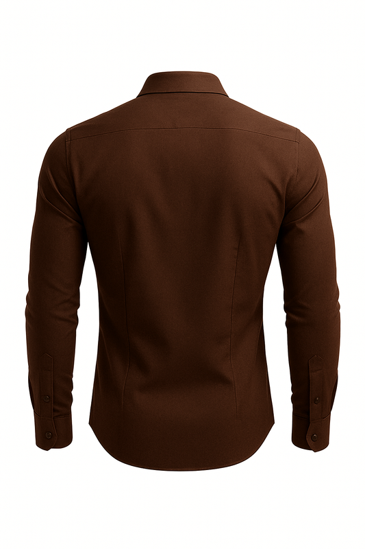 Men Solid Spread Collar Satin Casual Shirt