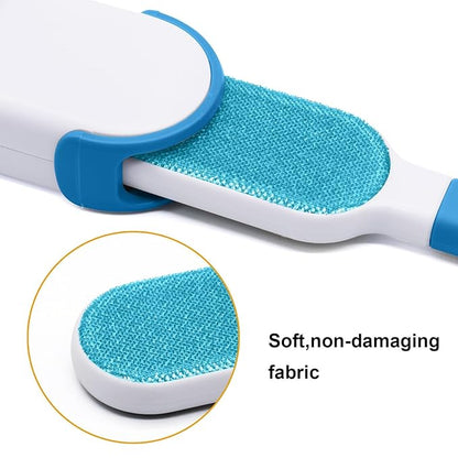 Pet Hair Remover Brush – Reusable Dog & Cat Hair Remover for Clothes, Furniture, Couch & Bedding – Better Than Lint Rollers Portable & User-Friendly (Blue)
