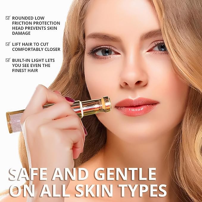 Eyebrow Trimmer for Women, 2 in 1 Rechargeable Facial Hair Remover with Replaceable Heads, Professional Painless Personal Hair Removal Eyebrow Razor with Indicator Lights,trimmer (Pink)