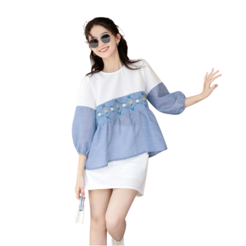 Floral Embroidered Georgette Top